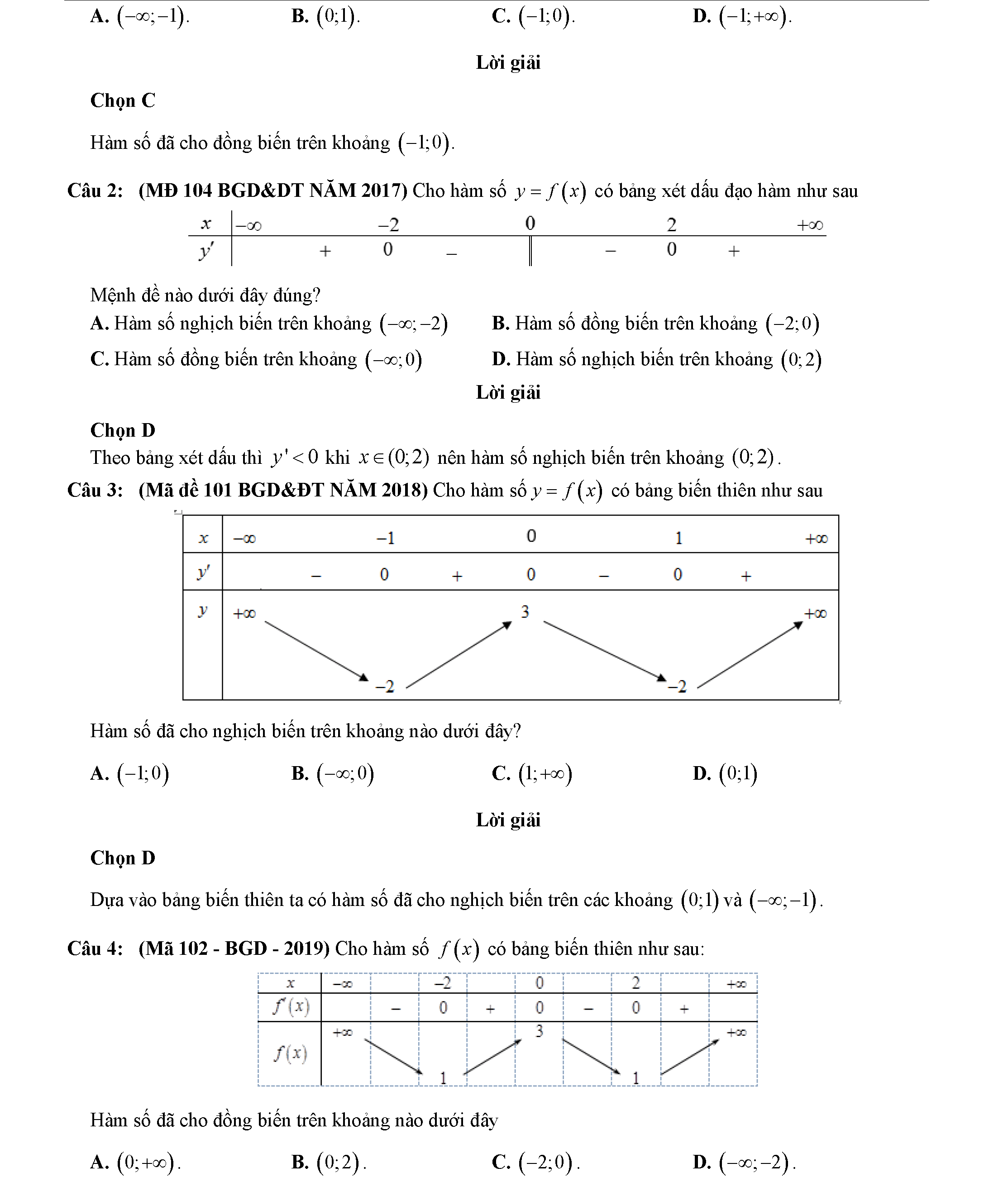 Các dạng toán về tính đơn điệu của hàm số 15