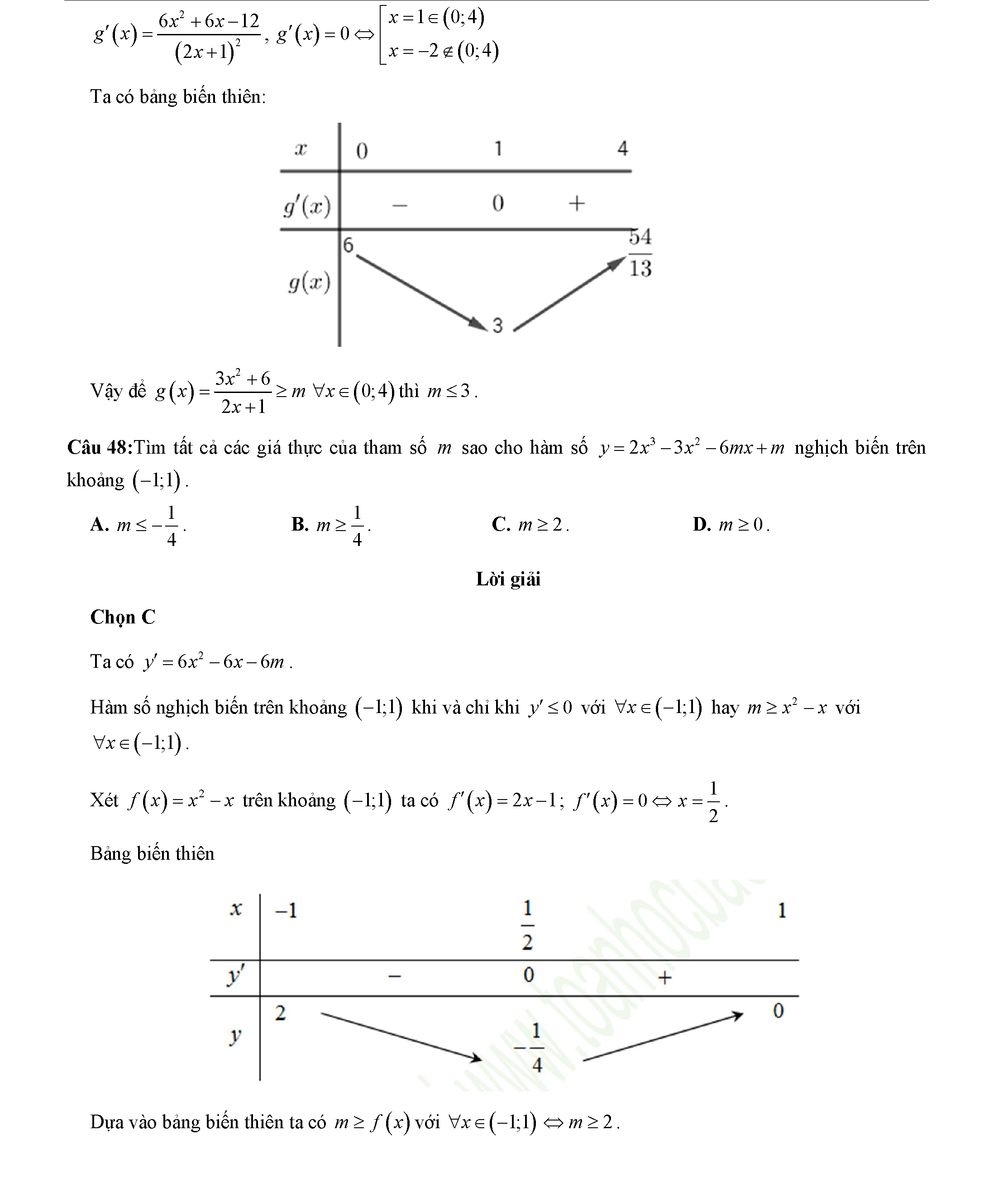 Các dạng toán về tính đơn điệu của hàm số 33