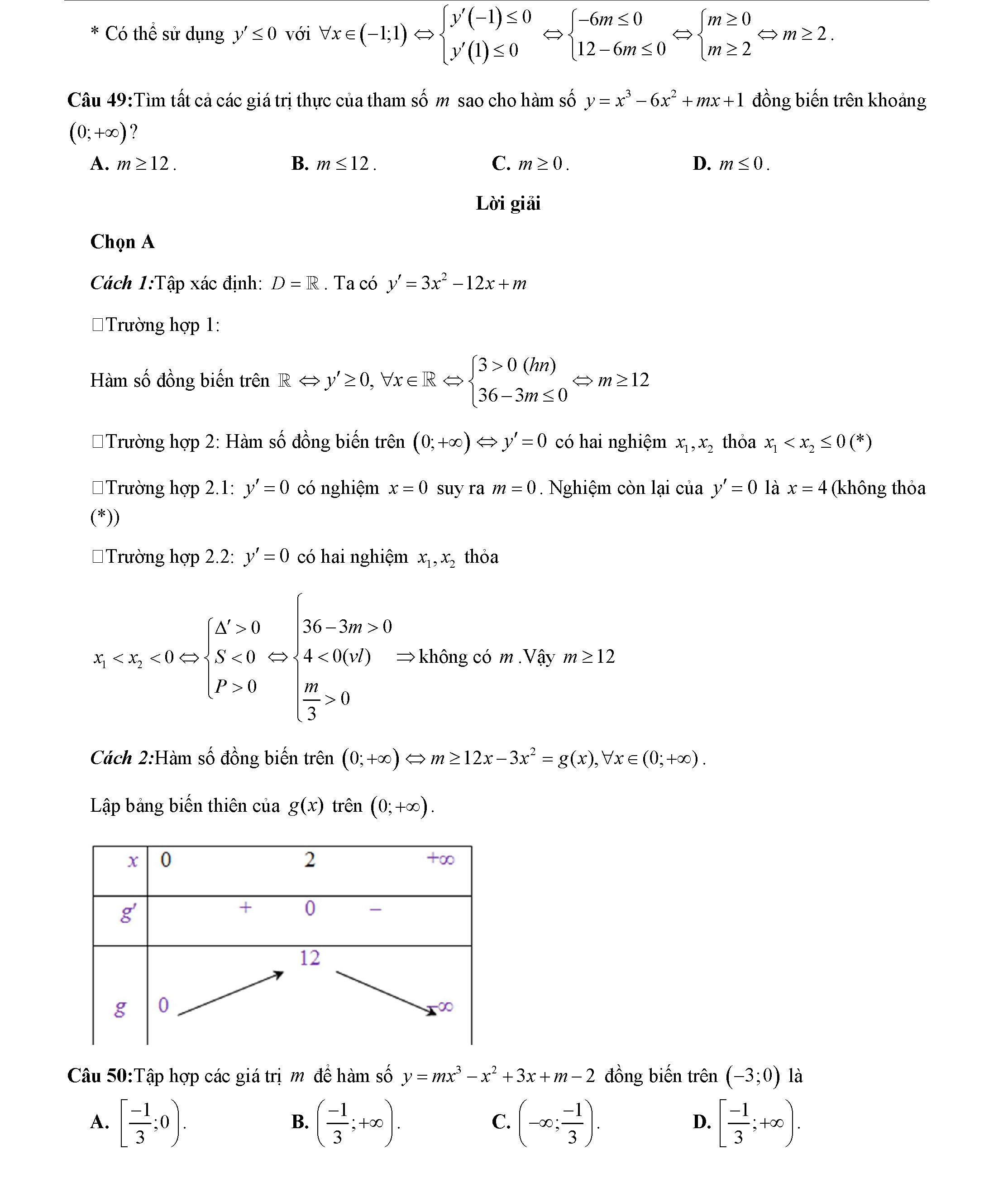 Các dạng toán về tính đơn điệu của hàm số 34