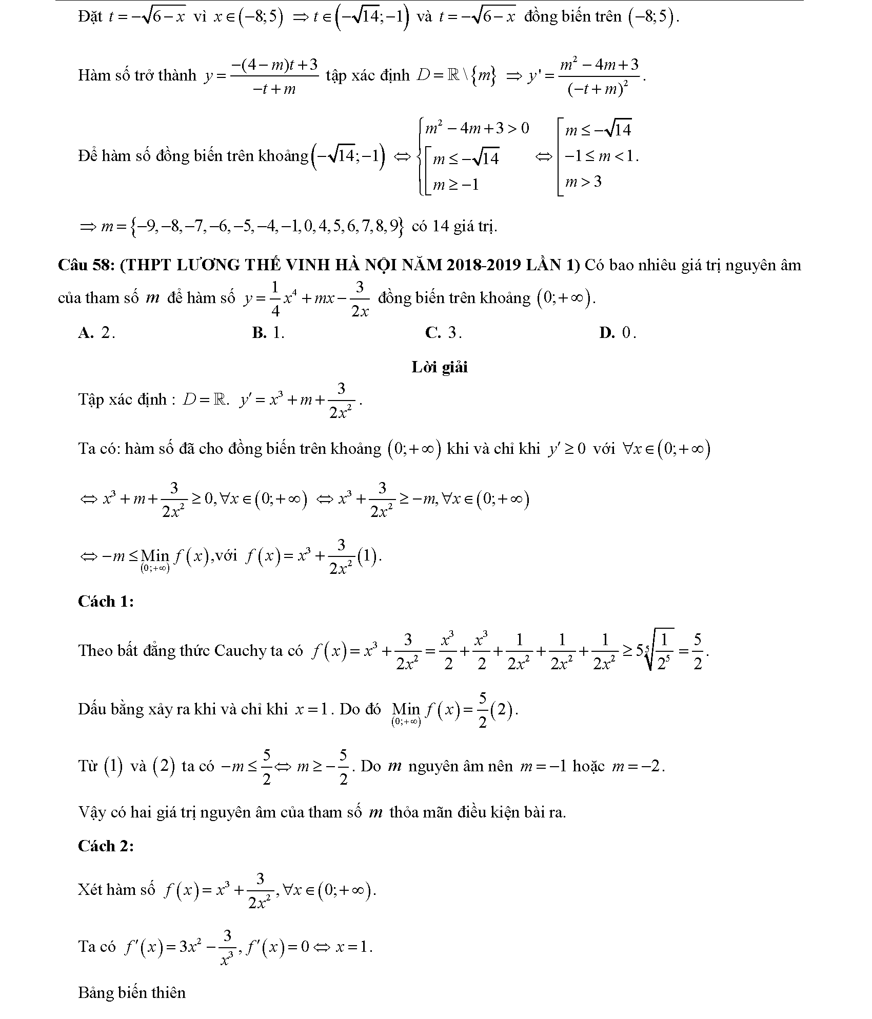 Các dạng toán về tính đơn điệu của hàm số 39