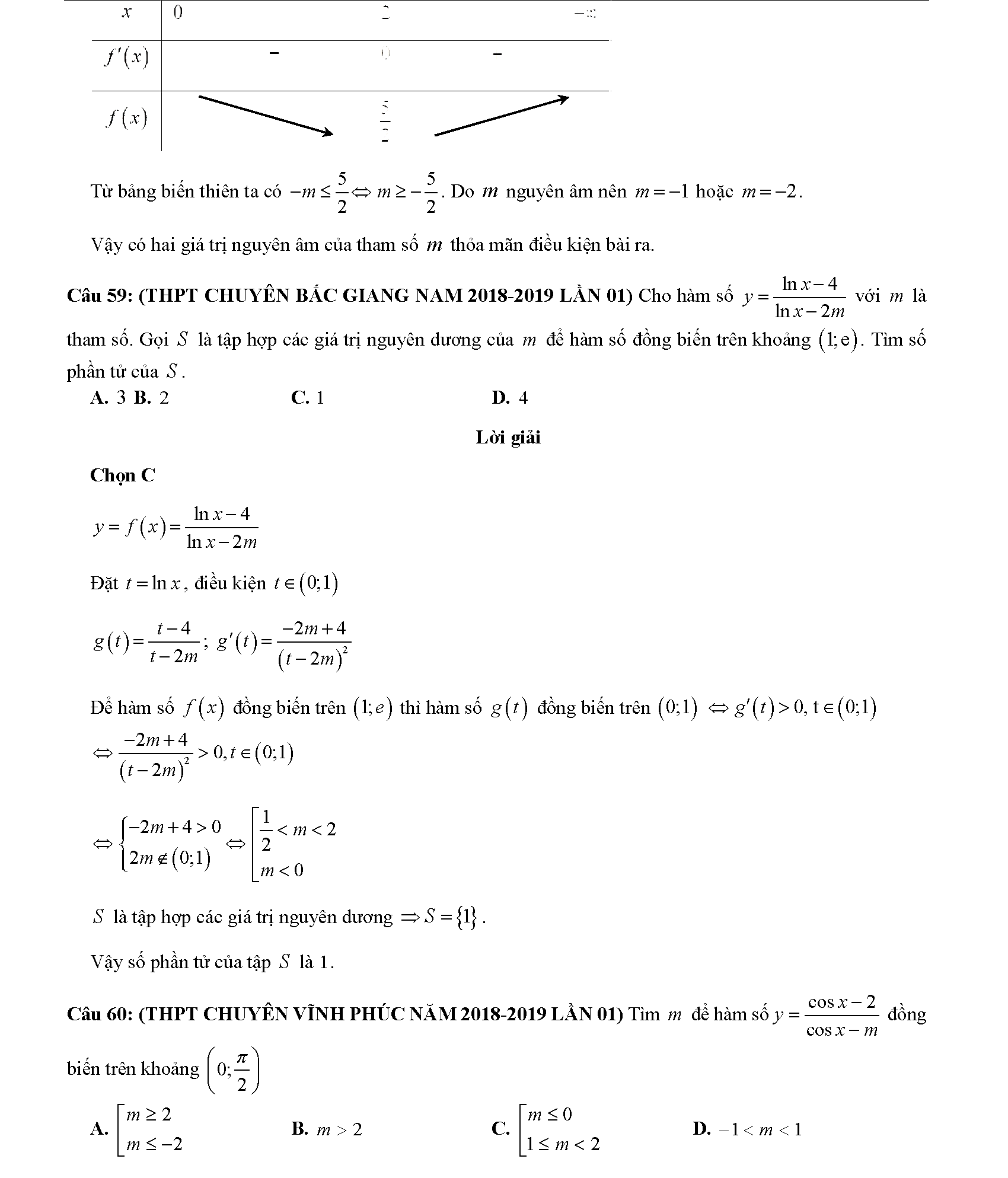 Các dạng toán về tính đơn điệu của hàm số 40