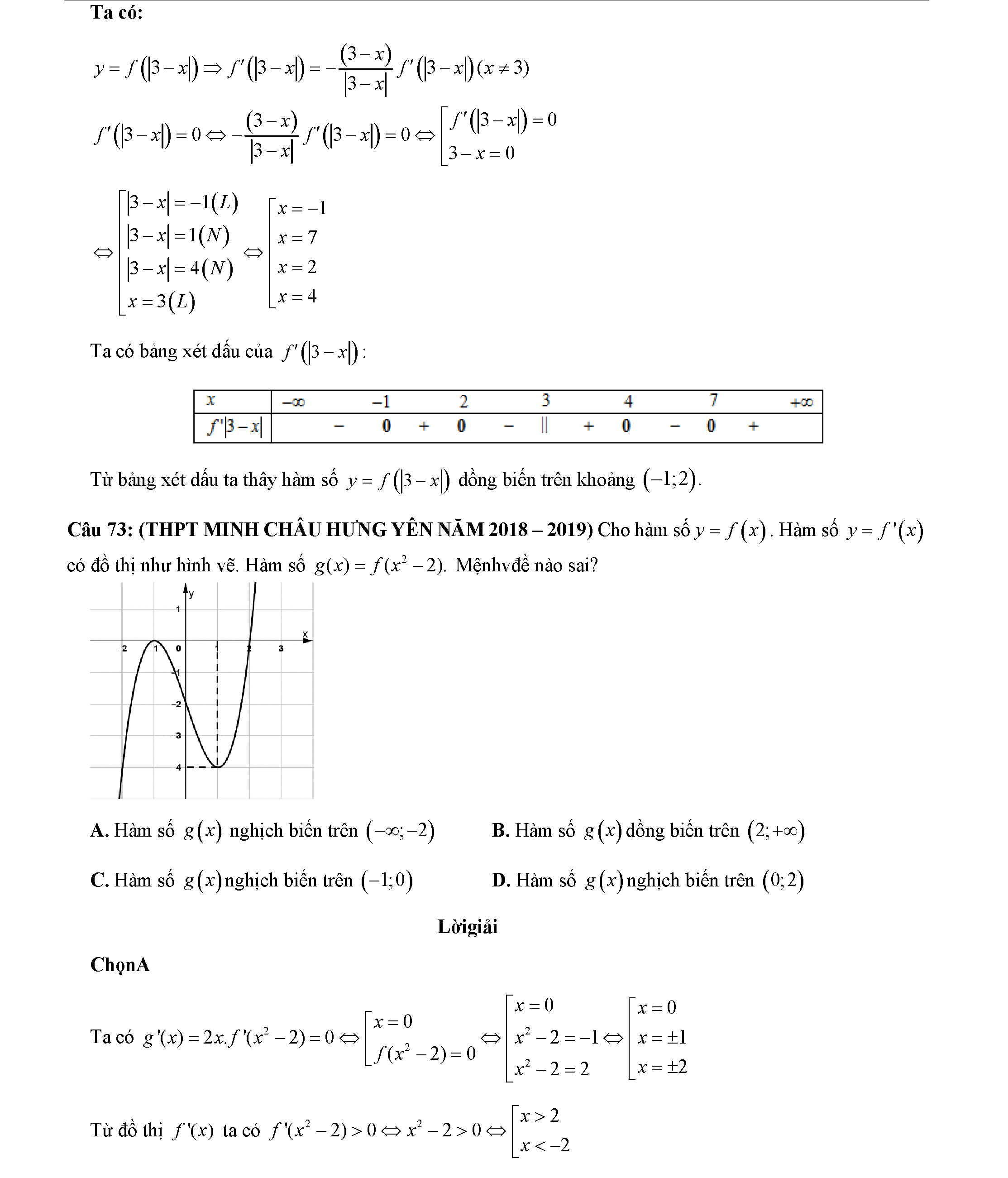 Các dạng toán về tính đơn điệu của hàm số 48