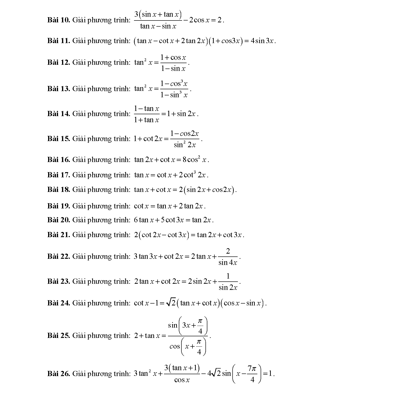Chuyên đề phương trình lượng giác 19