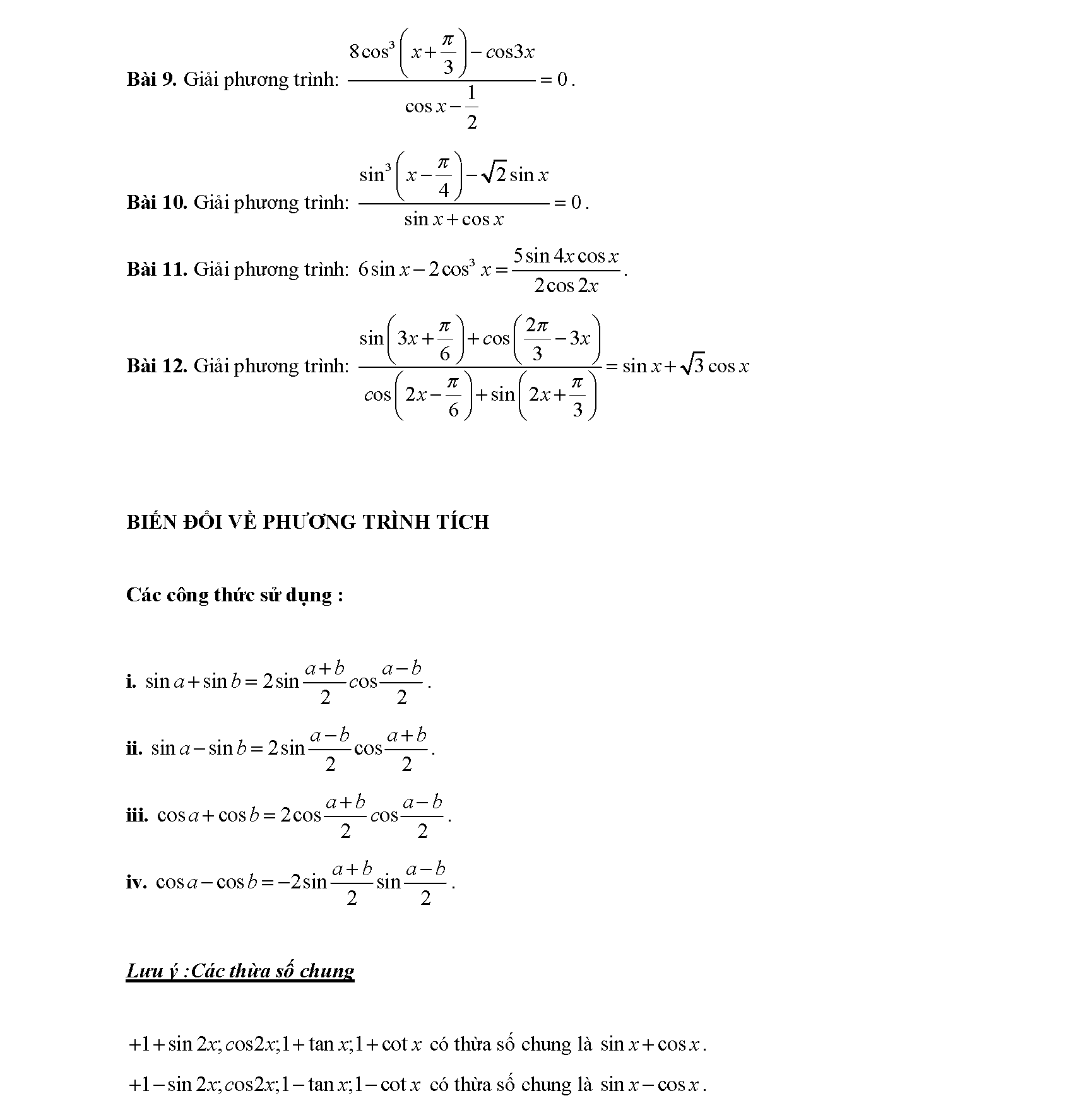 Chuyên đề phương trình lượng giác 24