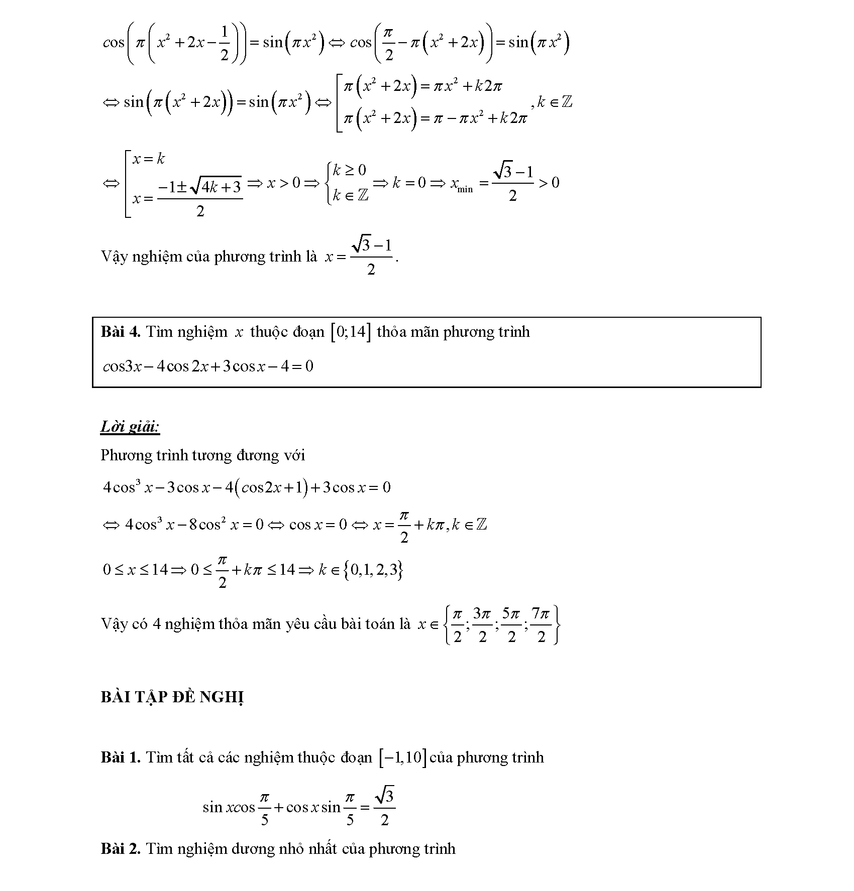 Chuyên đề phương trình lượng giác 3