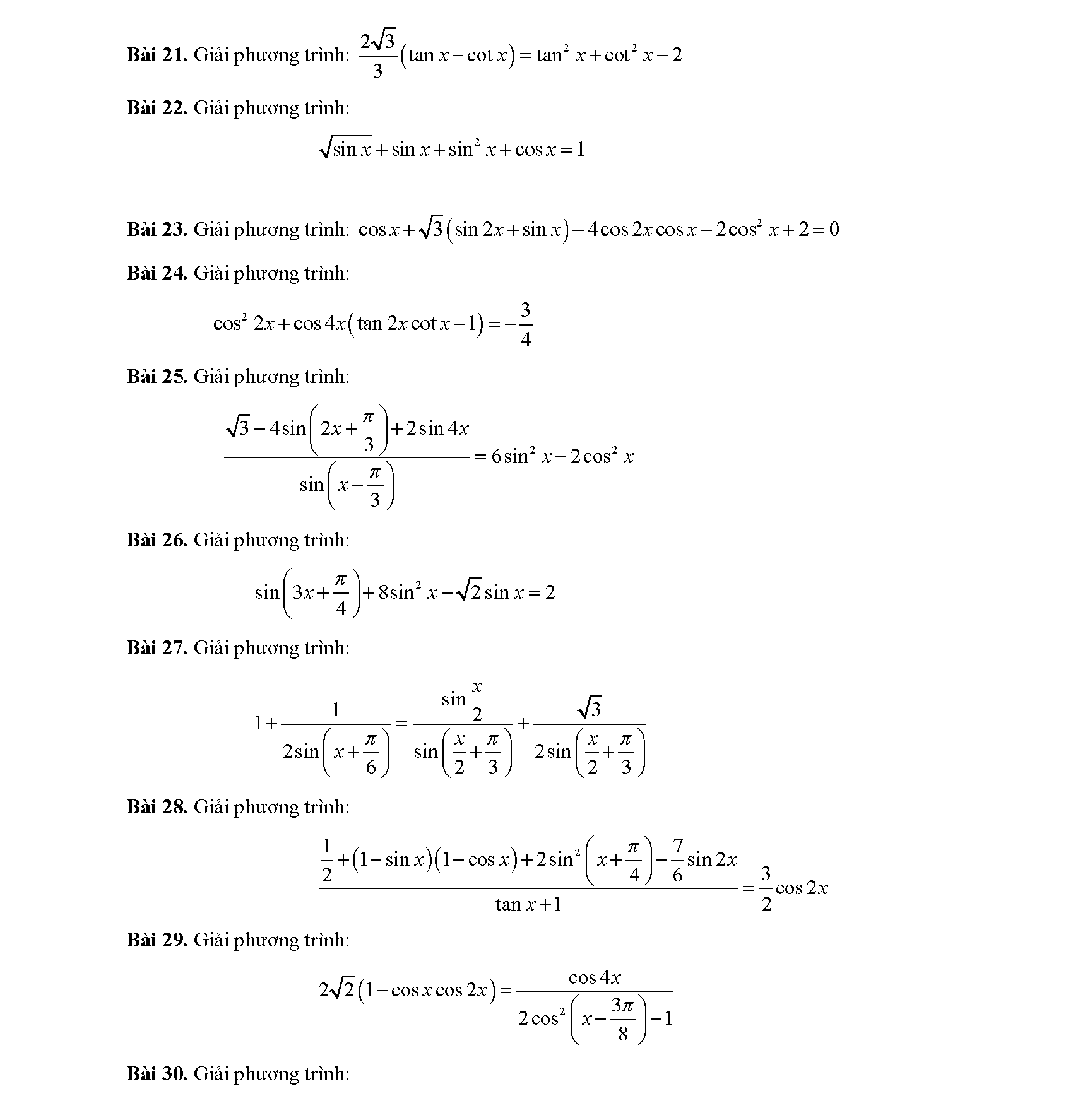 Chuyên đề phương trình lượng giác 48
