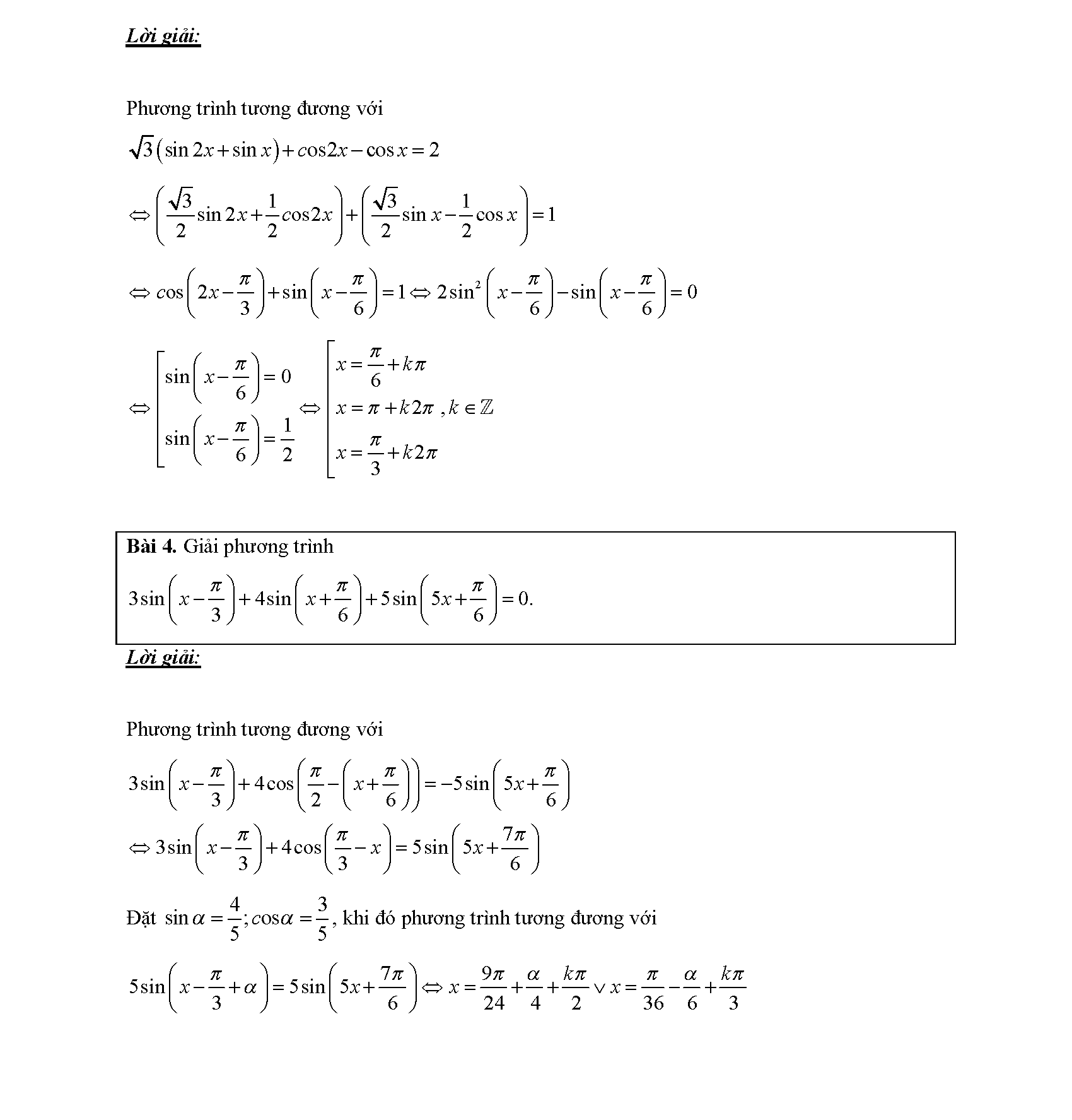Chuyên đề phương trình lượng giác 6